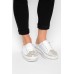 Sarah White Leather Mule Sneaker