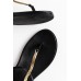 Terra Black Chain Leather Sandal