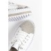 Sky White Leather Diamante Sneaker