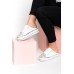 Sarah White Leather Mule Sneaker