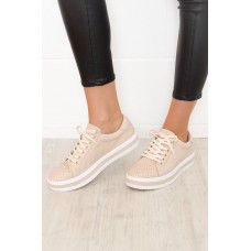 Paradise Nude Leather Sneaker